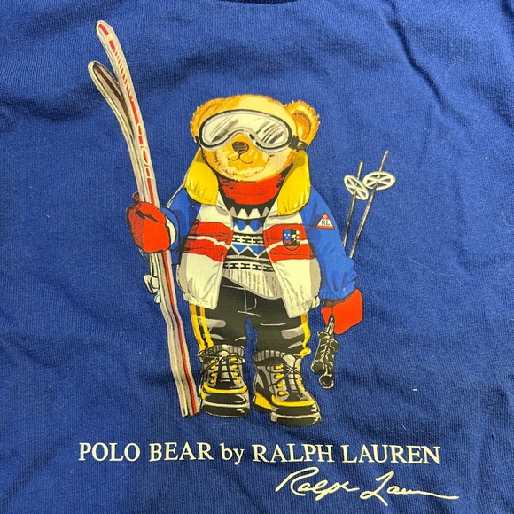 Ralph Lauren Other - Ralph Lauren Blue Skiing Polo Bear long sleeve T-Shirt with black sweatpants 18m